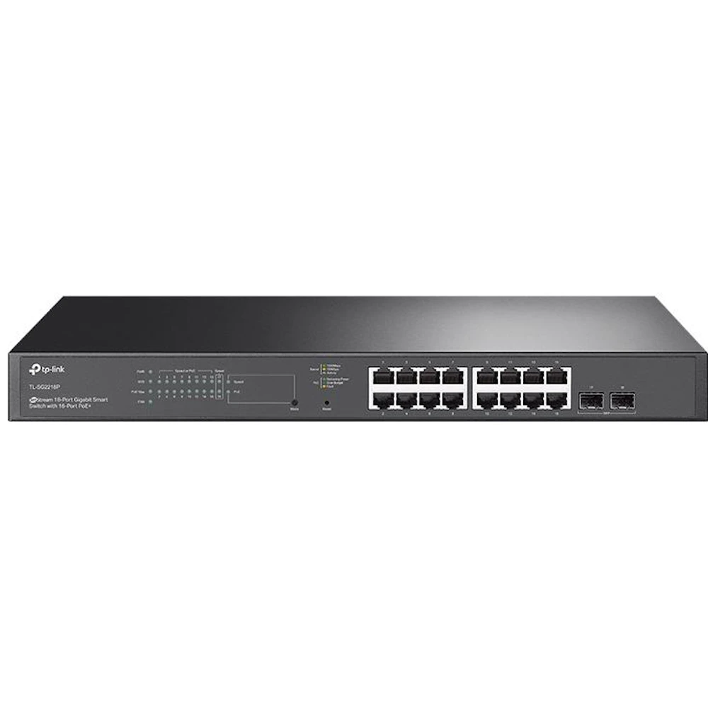 TP-Link JetStream SG2218P - 18-Port Gigabit Smart Switch with 16-Port PoE+