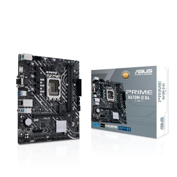 ASUS PRIME H610M-D D4-CSM DDR4 LGA1700 mATX Desktop Motherboard