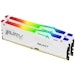 A product image of Kingston 32GB Kit (2x16GB) DDR5 Fury Beast RGB AMD EXPO C36 5200MHz - White