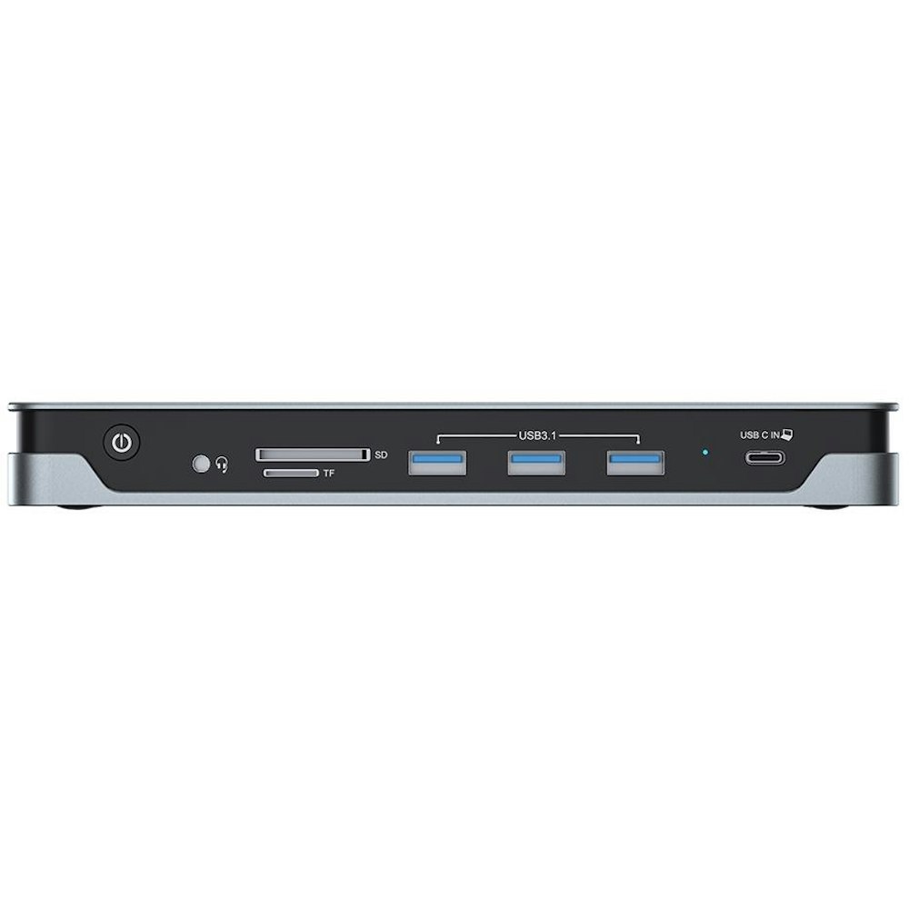 A large main feature product image of Volans Aluminium 14-in-1 Quadruple 4K Display Multifunctional USB-C Docking Station