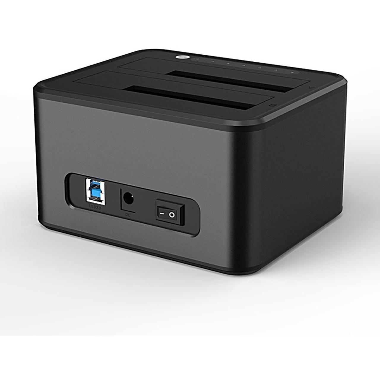 A large main feature product image of Volans VL-DS30S Aluminium Dual Bay USB 3.0 Docking Station