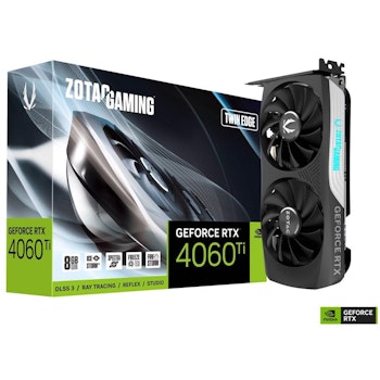 Product image of ZOTAC GAMING GeForce RTX 4060 Ti Twin Edge 8GB GDDR6  - Click for product page of ZOTAC GAMING GeForce RTX 4060 Ti Twin Edge 8GB GDDR6 