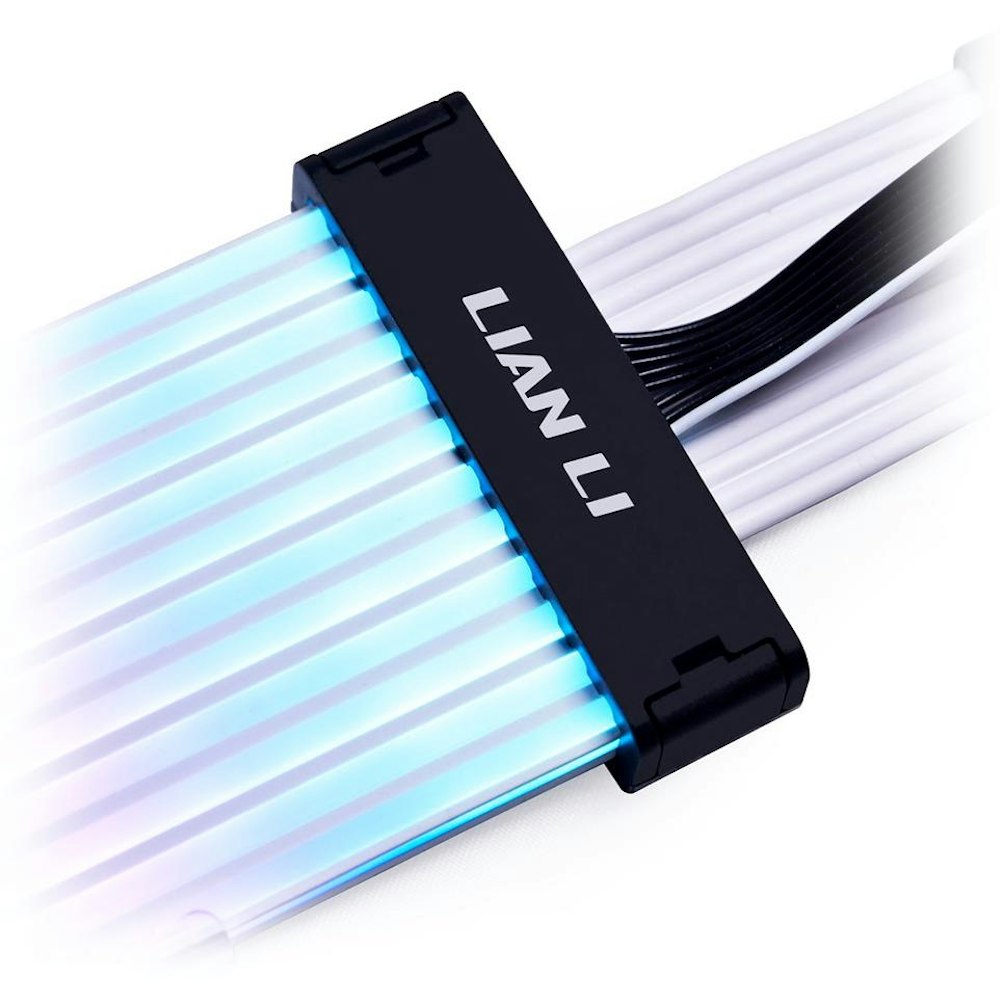 A large main feature product image of Lian-Li Strimer Plus V2 12VHPWR ARGB 12+4-Pin Extension Cable - 162 LEDs