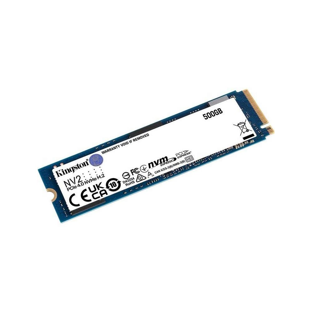 A large main feature product image of Kingston NV2 PCIe Gen4 NVMe M.2 SSD - 500GB