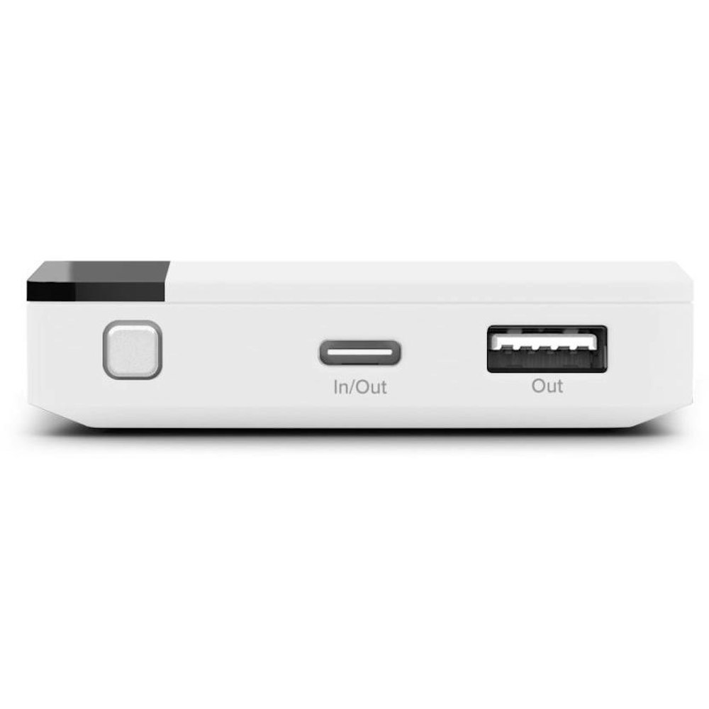 A large main feature product image of ALOGIC USB-C 10,000mAh Power Bank Ultimate - 18W Power Delivery and Wireless Charging - White