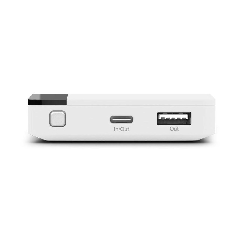 A large main feature product image of ALOGIC USB-C 10,000mAh Power Bank Ultimate - 18W Power Delivery and Wireless Charging - White