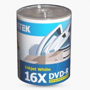 Product image of Ritek DVD-R 16x 100 Pack Printable - Click for product page of Ritek DVD-R 16x 100 Pack Printable