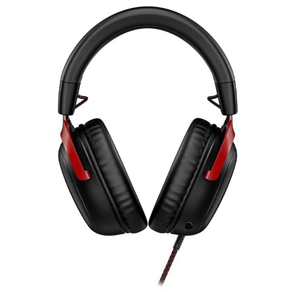 A large main feature product image of HyperX Cloud III - Wired Gaming Headset (Red)