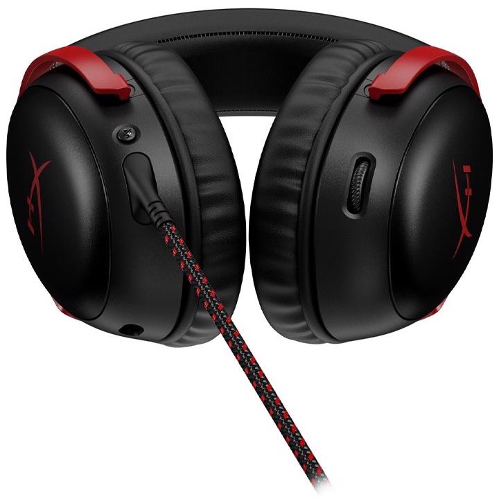 A large main feature product image of HyperX Cloud III - Wired Gaming Headset (Red)