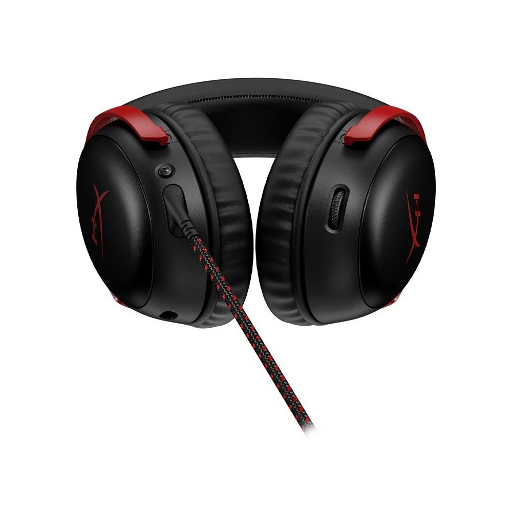A large main feature product image of HyperX Cloud III - Wired Gaming Headset (Red)