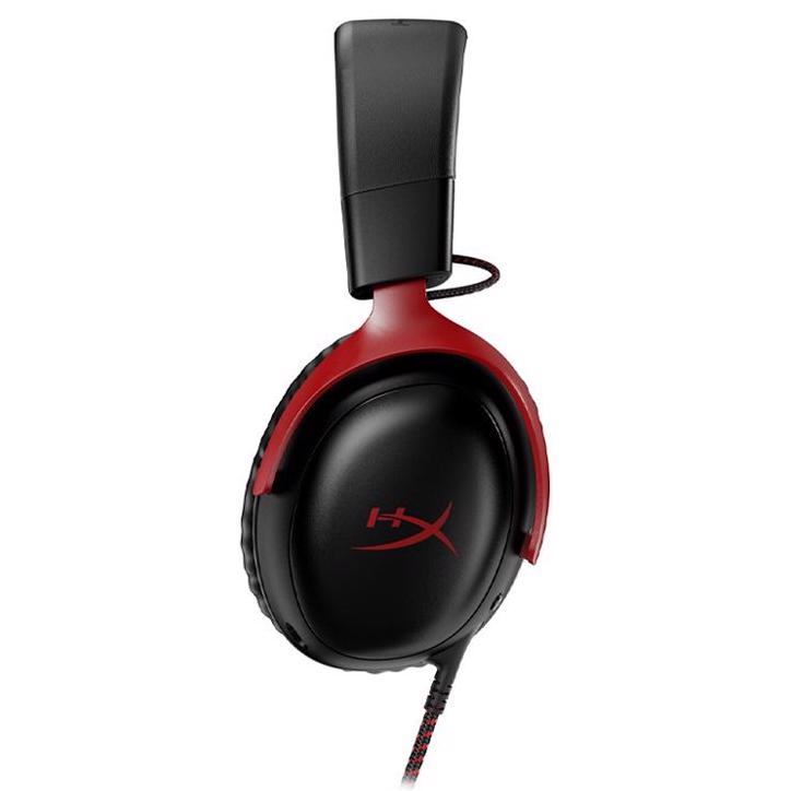 A large main feature product image of HyperX Cloud III - Wired Gaming Headset (Red)