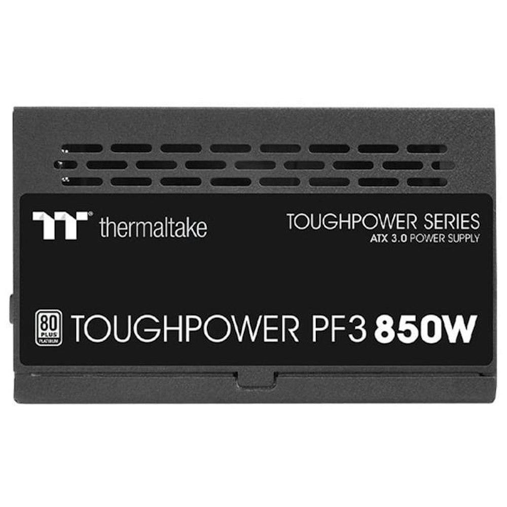A large main feature product image of Thermaltake Toughpower PF3 - 850W 80PLUS Platinum ATX Modular PSU