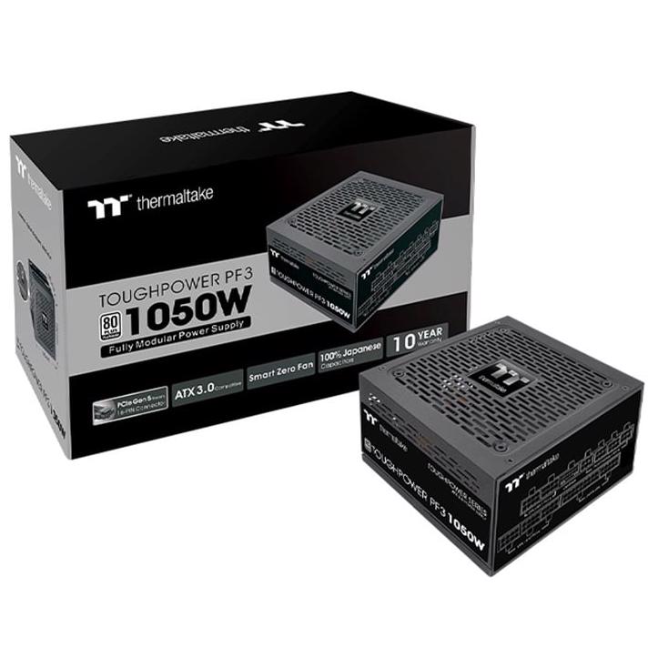 A large main feature product image of Thermaltake Toughpower PF3 - 1050W Platinum ATX Modular PSU