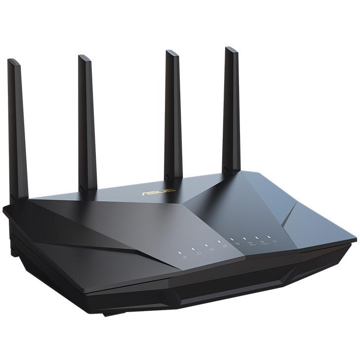 A large main feature product image of ASUS RT-AX5400 AX5400 Dual Band WiFi 6 802.11ax Extendable Router