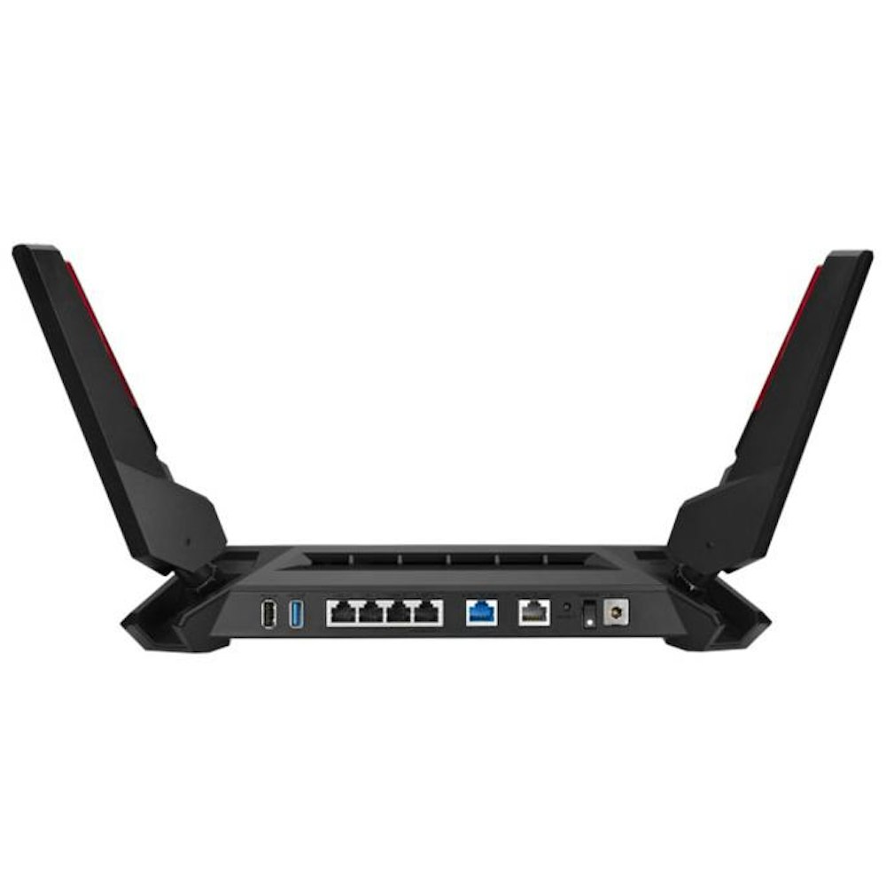 A large main feature product image of ASUS ROG Rapture GT-AX6000 Dual-Band WiFi 6 802.11ax Gaming Router