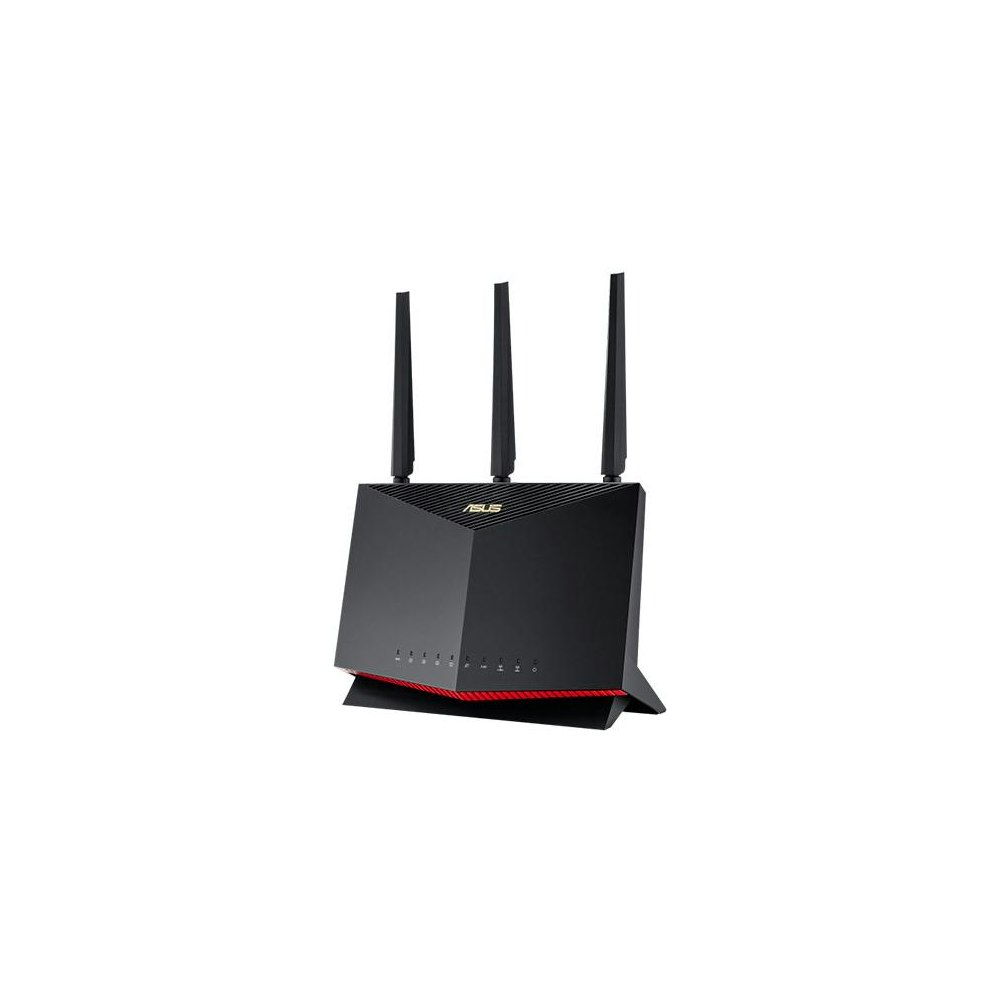 A large main feature product image of ASUS RT-AX86U-PRO AX5700 Dual Band WiFi 6 Gaming Router