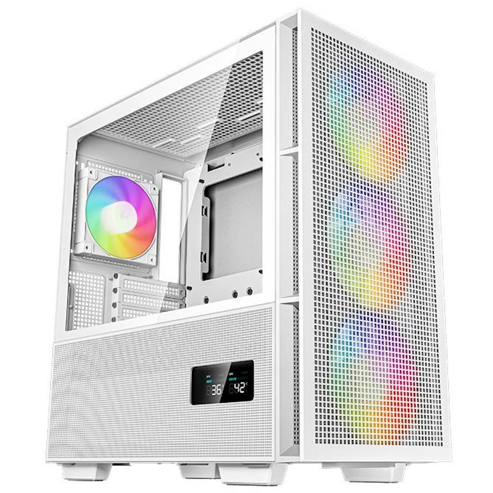A large main feature product image of DeepCool CH560 Digital Mid Tower Case - White