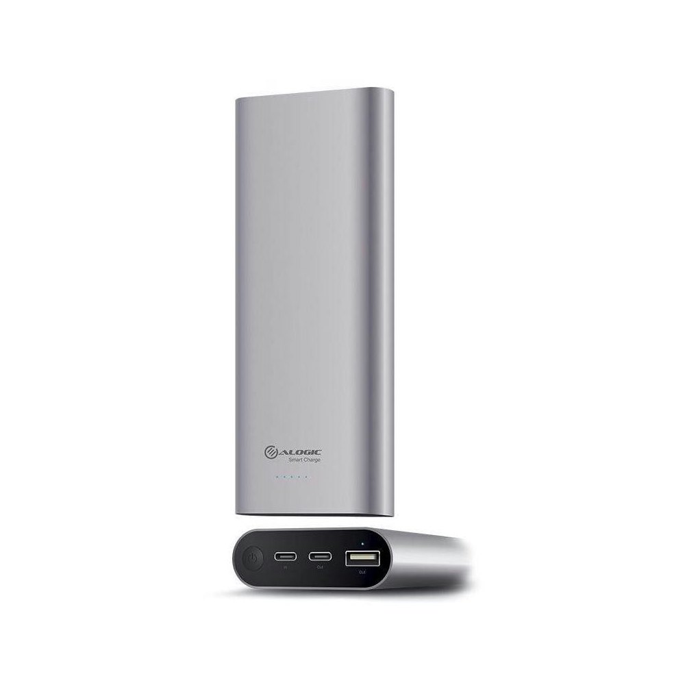 A large main feature product image of ALOGIC Prime Series USB-C 15600 mAh Portable Power Bank w/ Dual Output 2.4A/3A - Space Grey