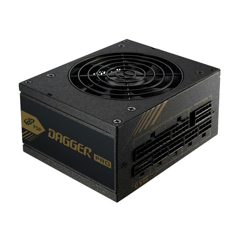 A large main feature product image of FSP Dagger PRO 850W Gold PCIe 5.0 SFX Modular PSU