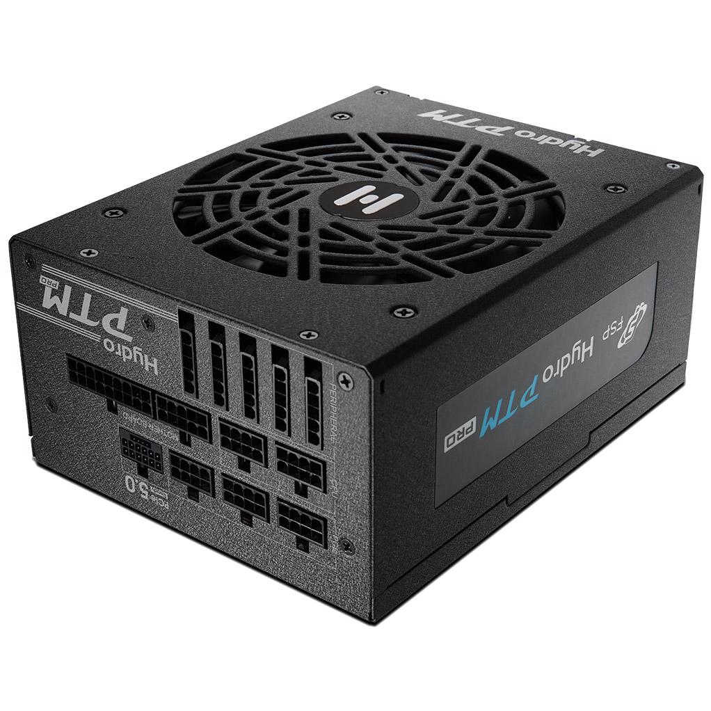 A large main feature product image of FSP Hydro PTM PRO 850W Platinum PCIe 5.0 ATX 3.0 Modular PSU