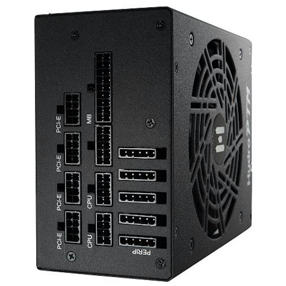 A large main feature product image of FSP Hydro PTM PRO 1000W Platinum PCIe 5.0 ATX Modular PSU