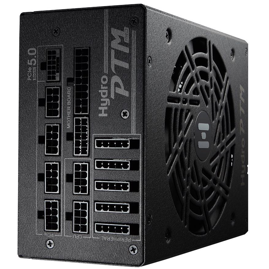 A large main feature product image of FSP Hydro PTM PRO 1200W Platinum PCIe 5.0 ATX 3.0 Modular PSU