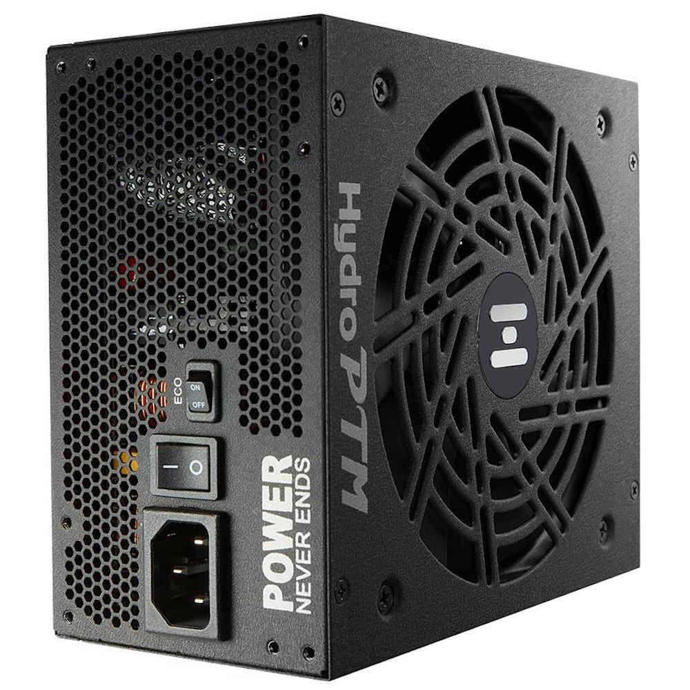 A large main feature product image of FSP Hydro PTM PRO 1200W Platinum PCIe 5.0 ATX Modular PSU