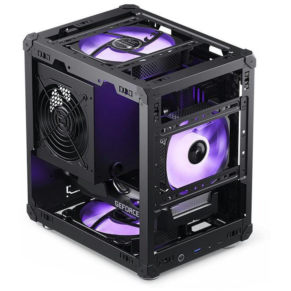A large main feature product image of Jonsbo C6 mATX Tower Case Black