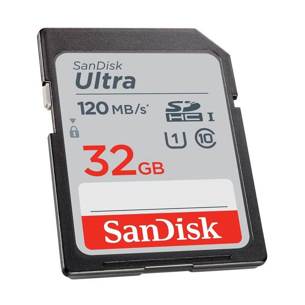 A large main feature product image of SanDisk Ultra 32GB SDHC UHS-I Flash Card