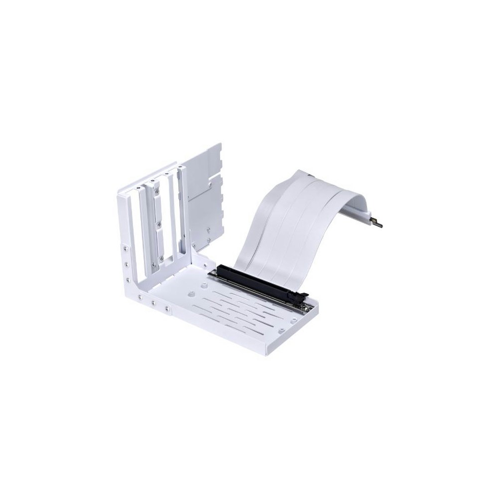 A large main feature product image of Lian Li G89.VG4-4W.00 Universal 4 Slots Vertical GPU Kit with Gen 4 Riser White