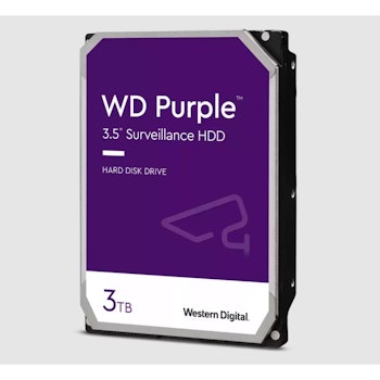 Product image of WD Purple 3.5" Surveillance HDD - 3TB 256MB - Click for product page of WD Purple 3.5" Surveillance HDD - 3TB 256MB