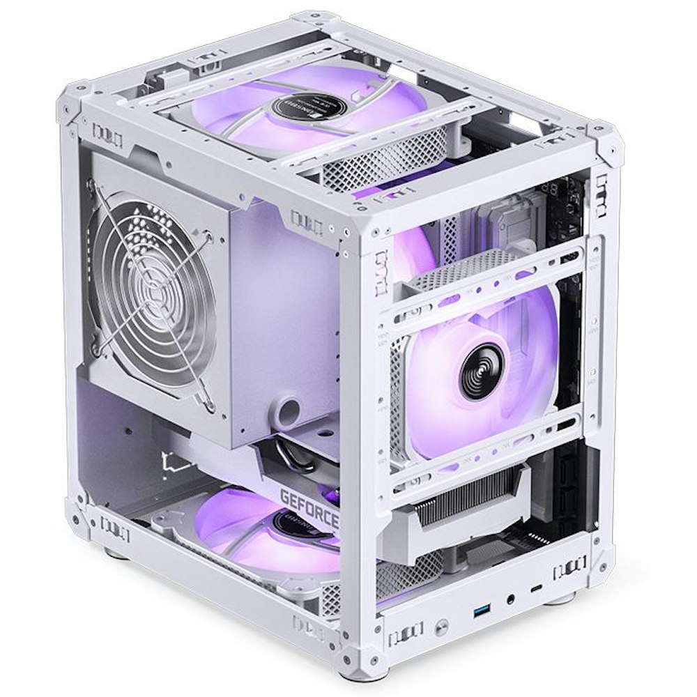 A large main feature product image of Jonsbo C6 mATX Tower Case White