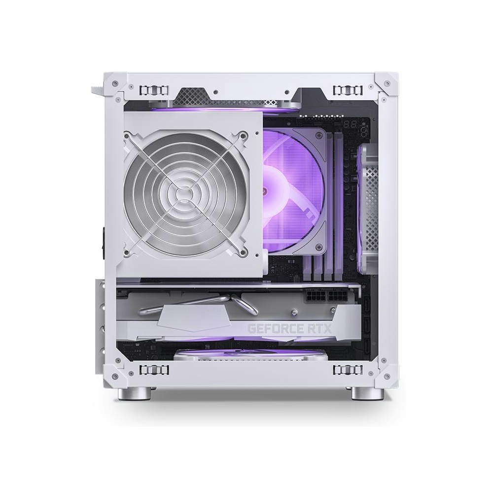 A large main feature product image of Jonsbo C6 mATX Tower Case White