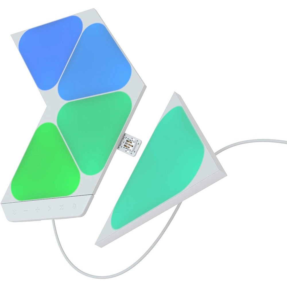 A large main feature product image of Nanoleaf Shapes Mini Triangles Starter Kit - 5 Panels