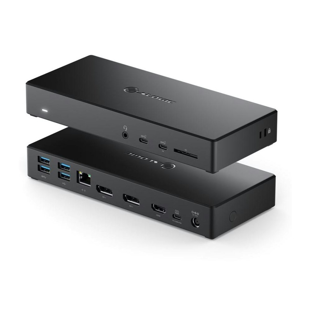 A large main feature product image of ALOGIC USB-C Triple Display Docking Station w/ 100W Power Delivery