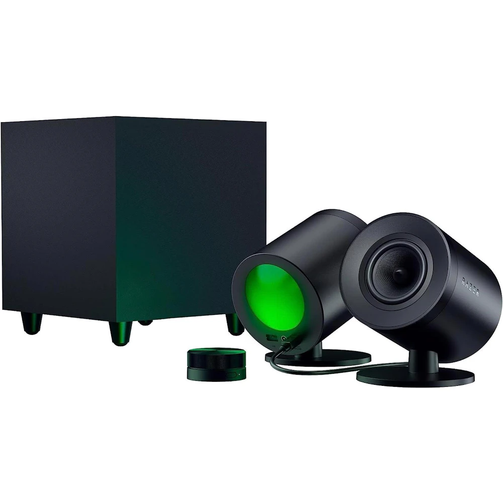 Razer Nommo V2 Pro Full-Range 2.1 PC Gaming Speakers with Wireless Subwoofer