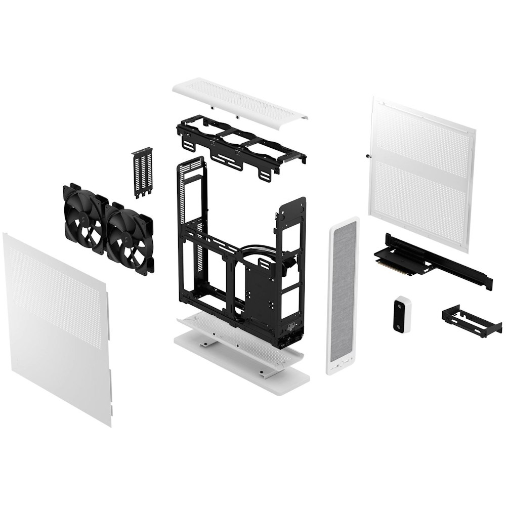 A large main feature product image of Fractal Design Ridge PCIe 4.0 SFF Case - White