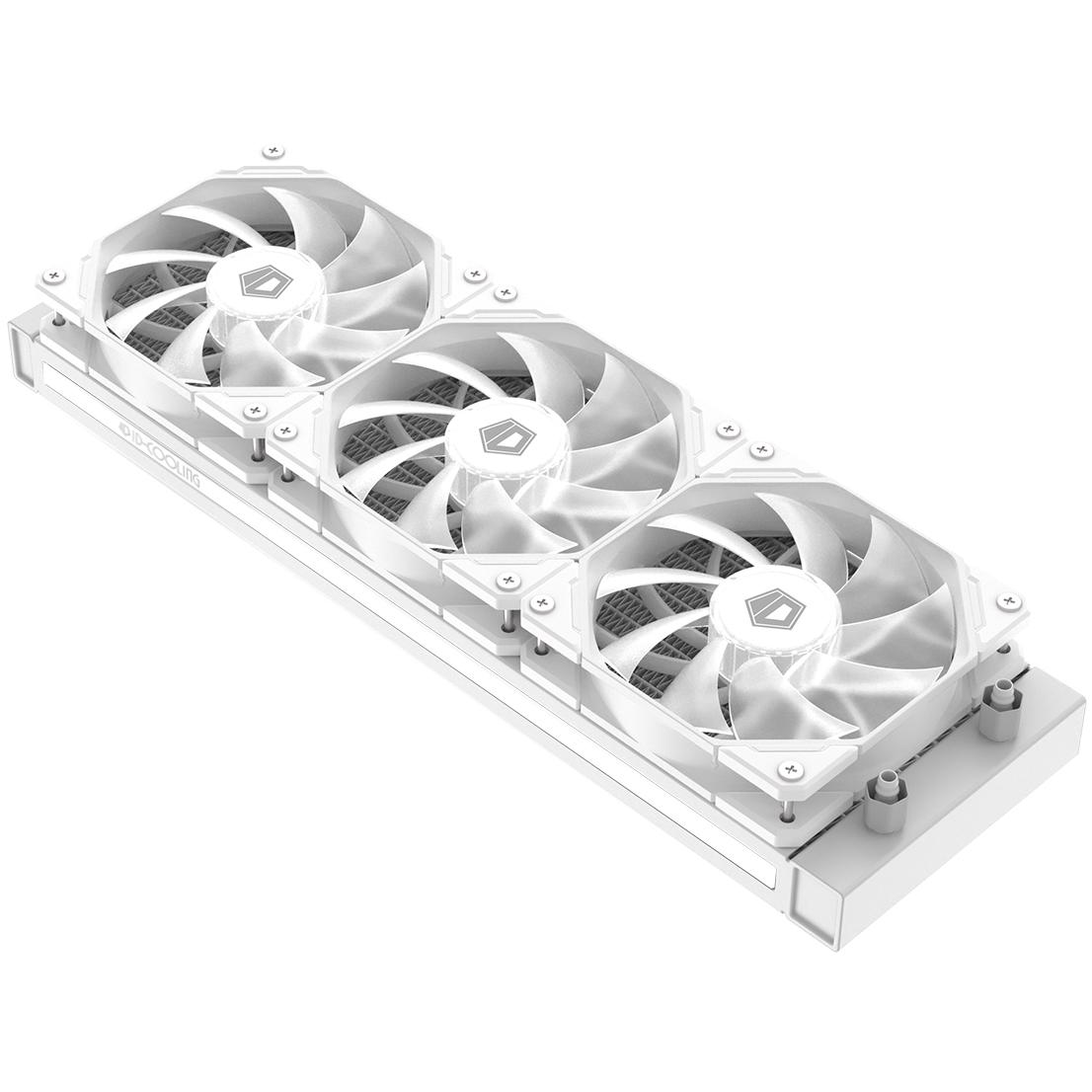 A large main feature product image of ID-COOLING DashFlow Basic 360mm AIO Liquid CPU Cooler (White)