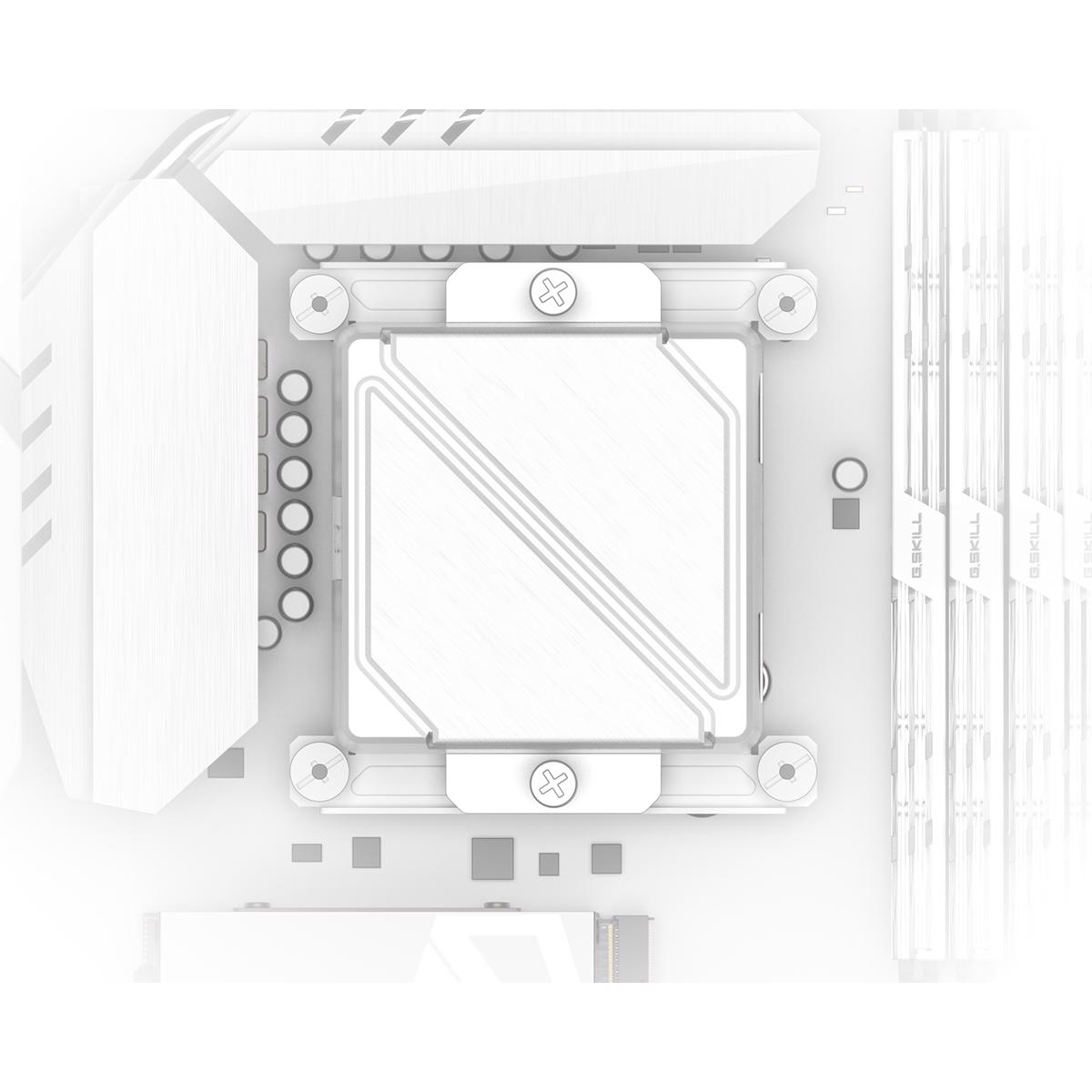 A large main feature product image of ID-COOLING DashFlow Basic 360mm AIO Liquid CPU Cooler (White)