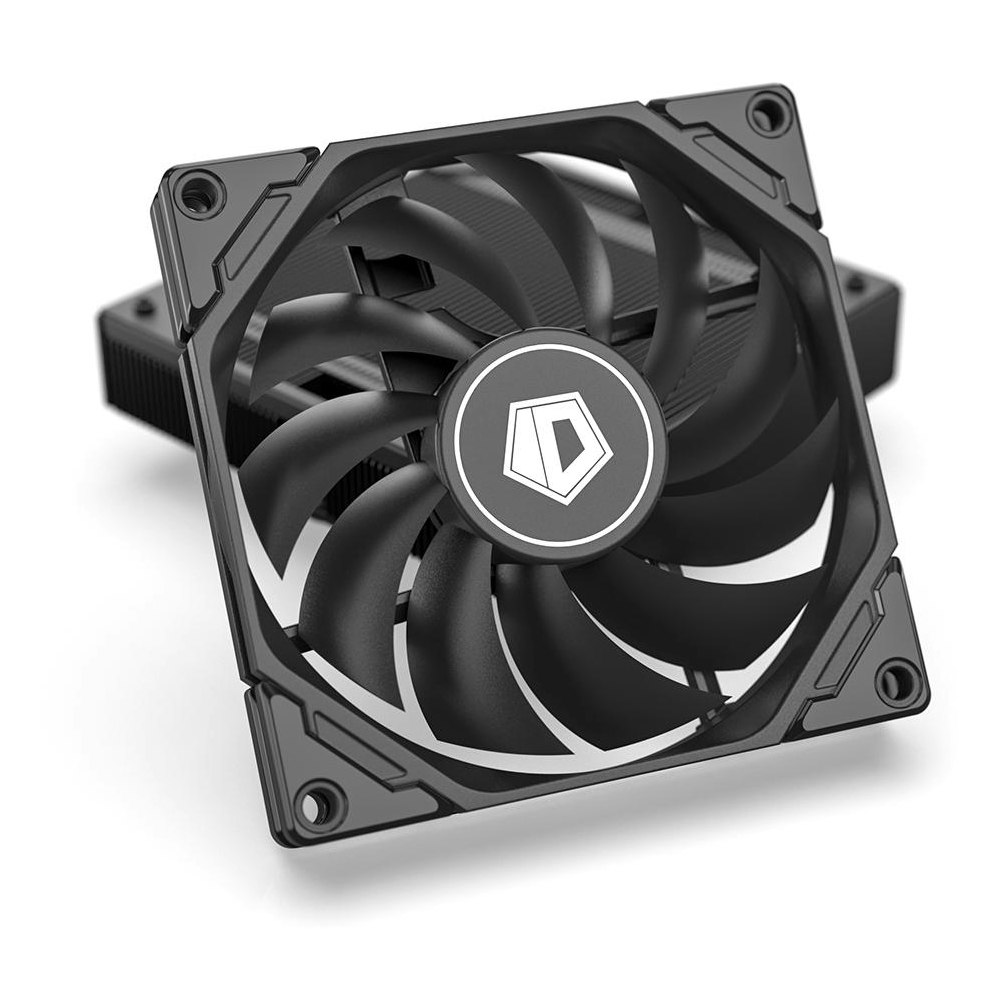 A large main feature product image of ID-COOLING Iceland Series IS-47-XT Low Profile CPU Cooler - Black