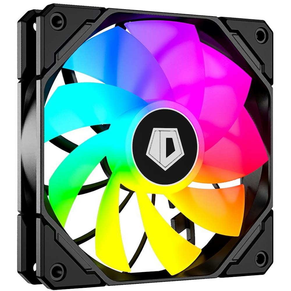 A large main feature product image of ID-COOLING TF Series 120mm ARGB Reverse Case Fan - Black