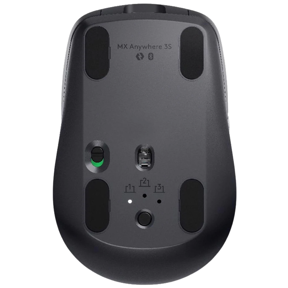 A large main feature product image of Logitech MX Anywhere 3S Compact Wireless Performance Mouse (Graphite)