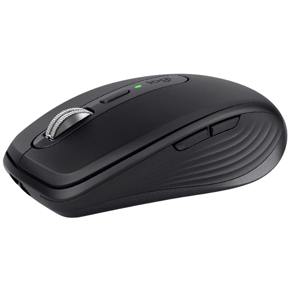 A large main feature product image of Logitech MX Anywhere 3S Compact Wireless Performance Mouse (Graphite)
