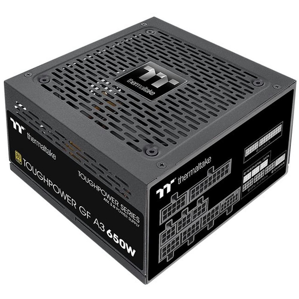 A large main feature product image of Thermaltake Toughpower GF A3 650W Gold PCIe Gen 5.0 ATX Modular PSU
