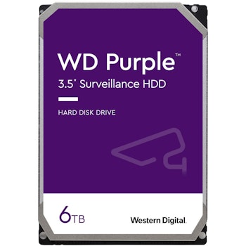 Product image of WD Purple 3.5" Surveillance HDD - 6TB 256MB - Click for product page of WD Purple 3.5" Surveillance HDD - 6TB 256MB