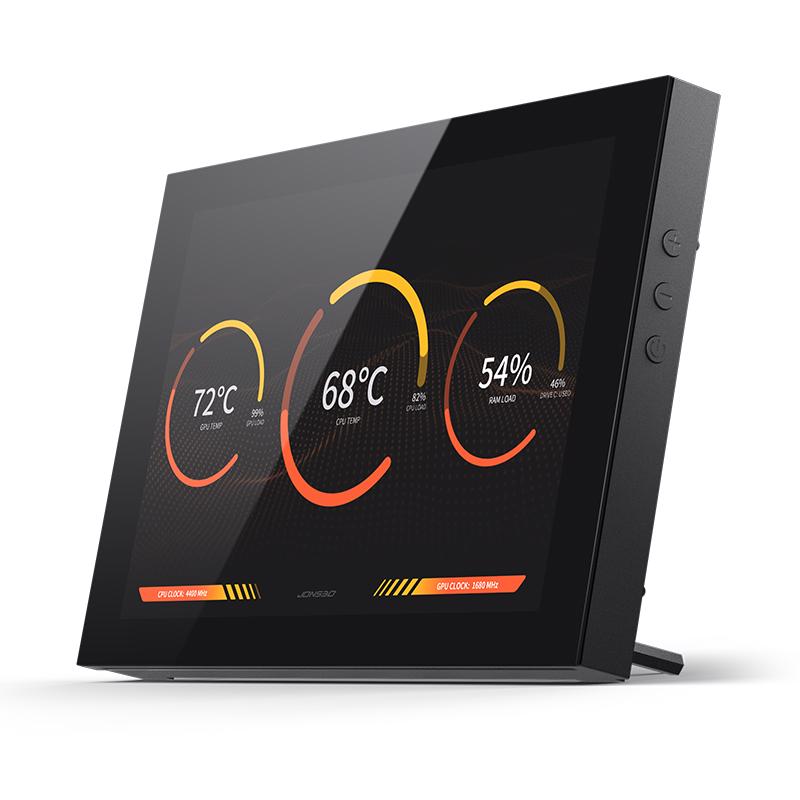 A large main feature product image of Jonsbo DS8 8" 60Hz 30MS LCD Screen (Black)