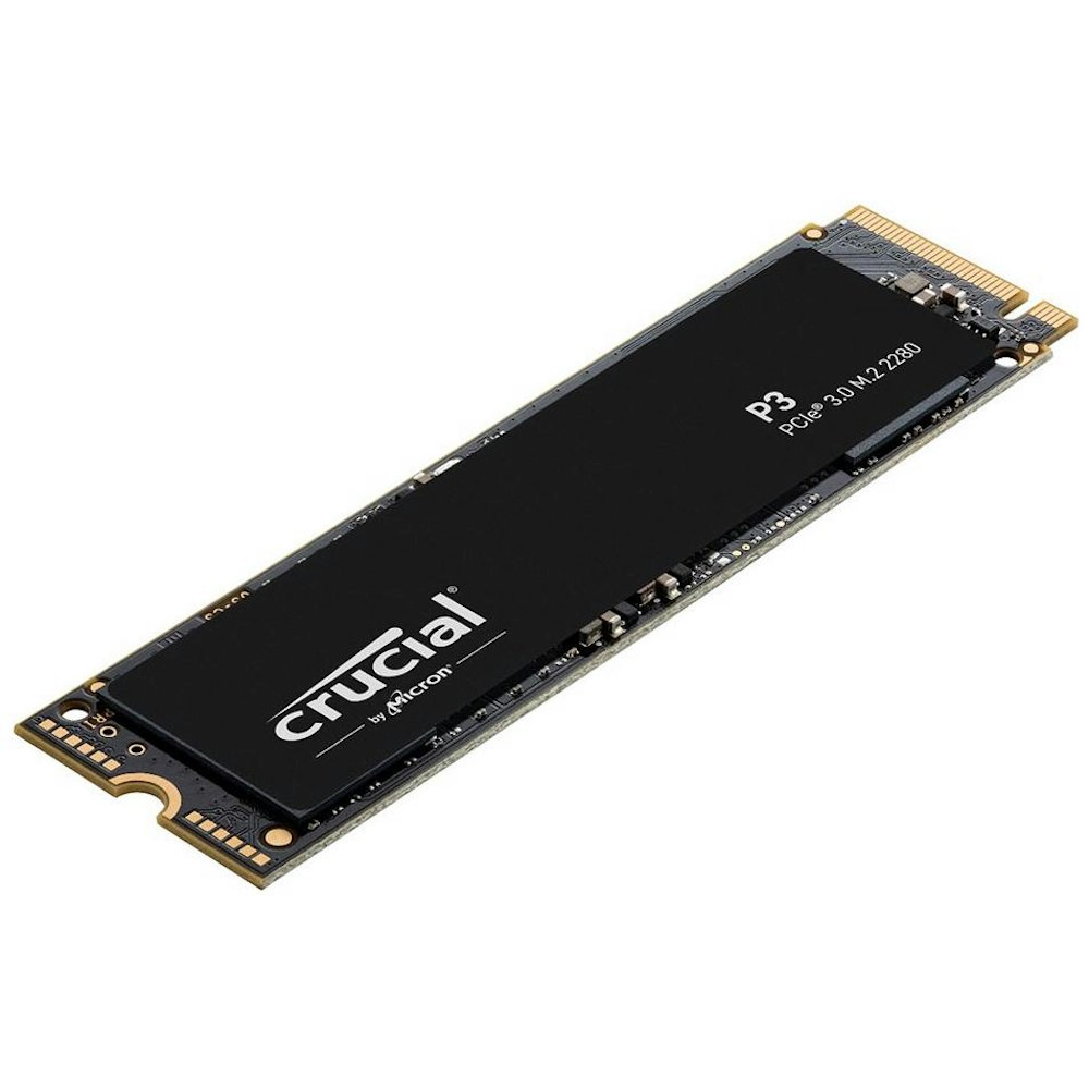 A large main feature product image of Crucial P3 PCIe Gen3 NVMe M.2 SSD - 4TB