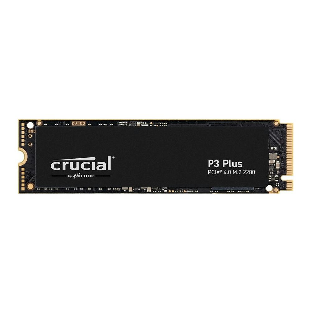 A large main feature product image of Crucial P3 Plus PCIe Gen4 NVMe M.2 SSD - 4TB