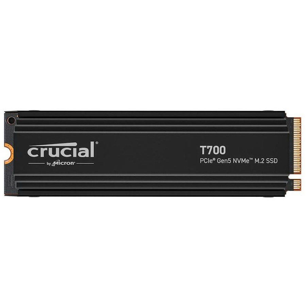 A large main feature product image of Crucial T700 w/ Heatsink PCIe Gen5 NVMe M.2 SSD - 2TB