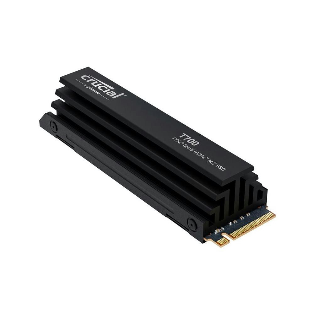 A large main feature product image of Crucial T700 w/ Heatsink PCIe Gen5 NVMe M.2 SSD - 2TB